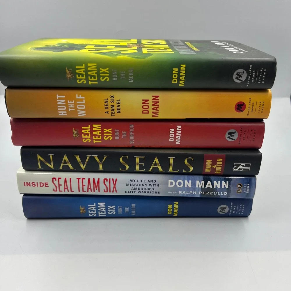 Don Mann HCDJ Book Lot 5 Seal Team Six Series & Navy Seals Military Thrillers